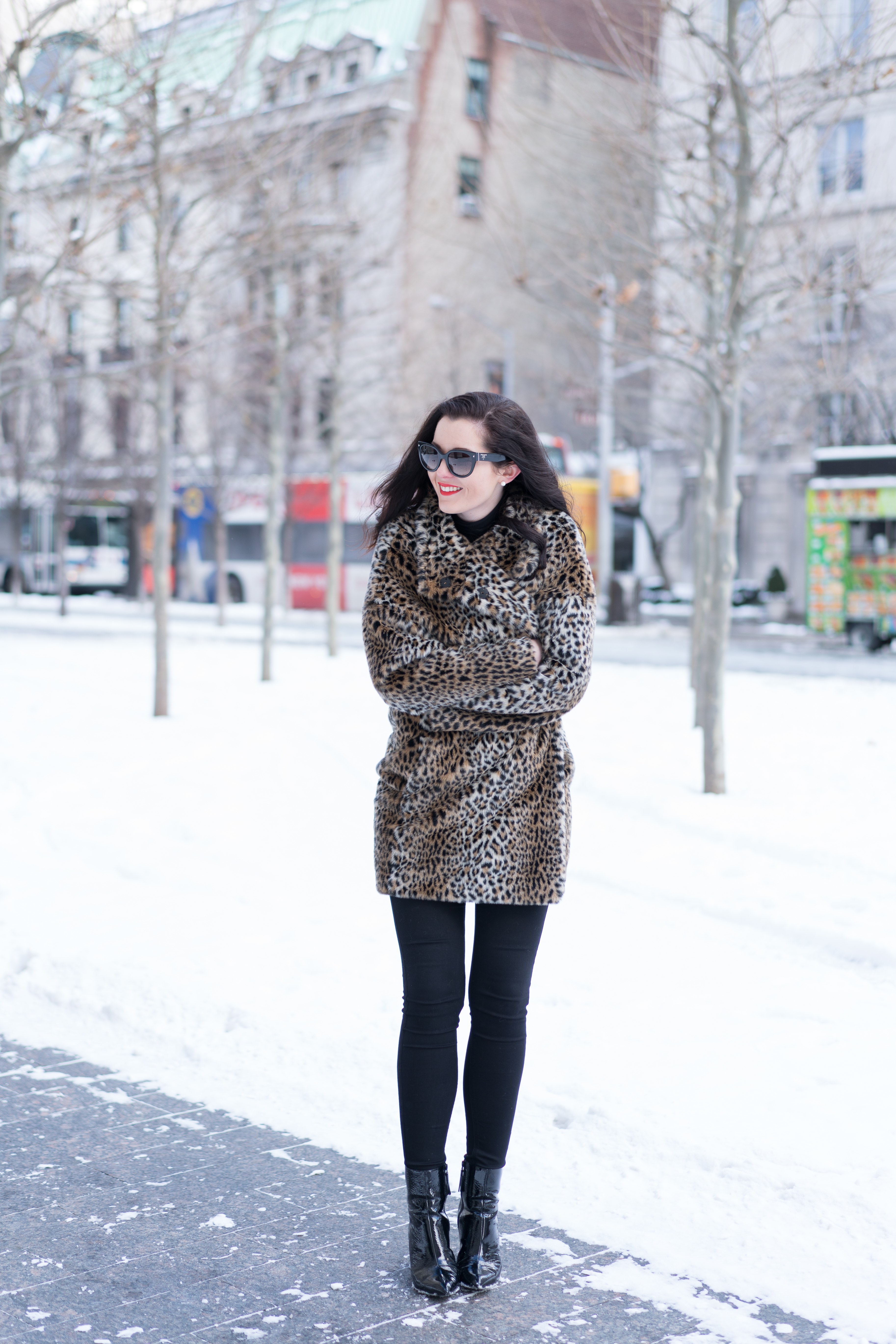 leopard print coat